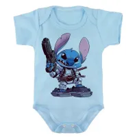 Body Bebê Infantil roupa criança Stitch deadpool desenho animado - Foto 2