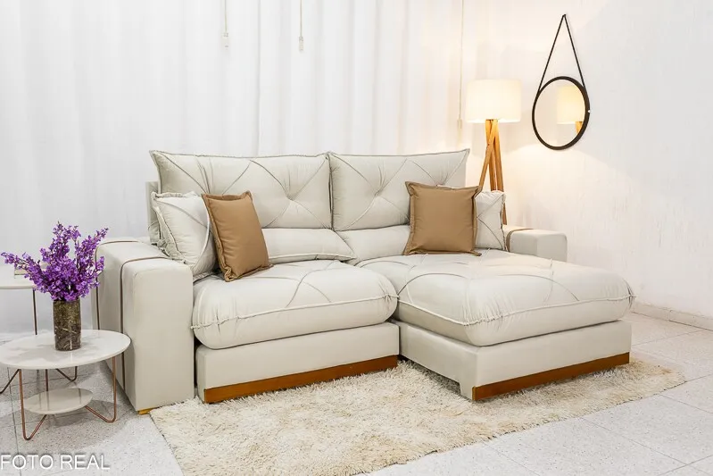 Sofá Retrátil e reclinável Molas ensacadas Gran Bello 2,30 Ruf  Imagem