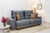 Sofá Retrátil e reclinável Molas ensacadas Gran Bello 2,30 Ruf  - Foto 6