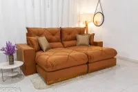 Sofá Retrátil e reclinável Molas ensacadas Gran Bello 2,30 Ruf  - Foto 8