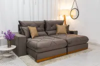 Sofá Retrátil e reclinável Molas ensacadas Gran Bello 2,30 Ruf  - Foto 9