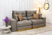 Sofá Retrátil e reclinável Molas ensacadas D33 Gran bello 2,50 NV Super promoção - Foto 8