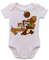 Body Bebê Infantil roupa criança Tico e Teco esquilo desenho antigo - Foto 3