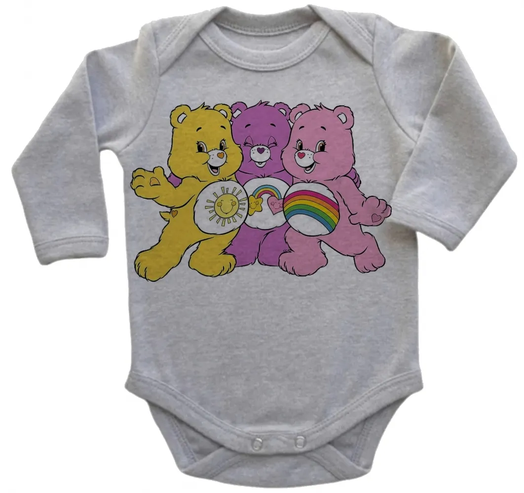 Body Bebê Infantil roupa criança Ursinhos carinhosos desenho antigo