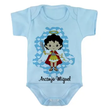 Body Bebê Infantil roupa criança Arcanjo Miguel Jesus Cristo - Foto 2