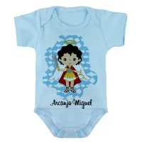 Body Bebê Infantil roupa criança Arcanjo Miguel Jesus Cristo - Foto 2