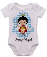 Body Bebê Infantil roupa criança Arcanjo Miguel Jesus Cristo - Foto 3