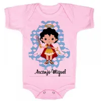 Body Bebê Infantil roupa criança Arcanjo Miguel Jesus Cristo - Foto 4