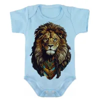 Body Bebê Infantil roupa criança Leão rei Juda Jesus Cristo salvador - Foto 2