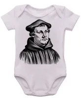 Body Bebê Infantil roupa criança Martin Lutero igreja Evangelica Protestante - Foto 3