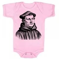 Body Bebê Infantil roupa criança Martin Lutero igreja Evangelica Protestante - Foto 4