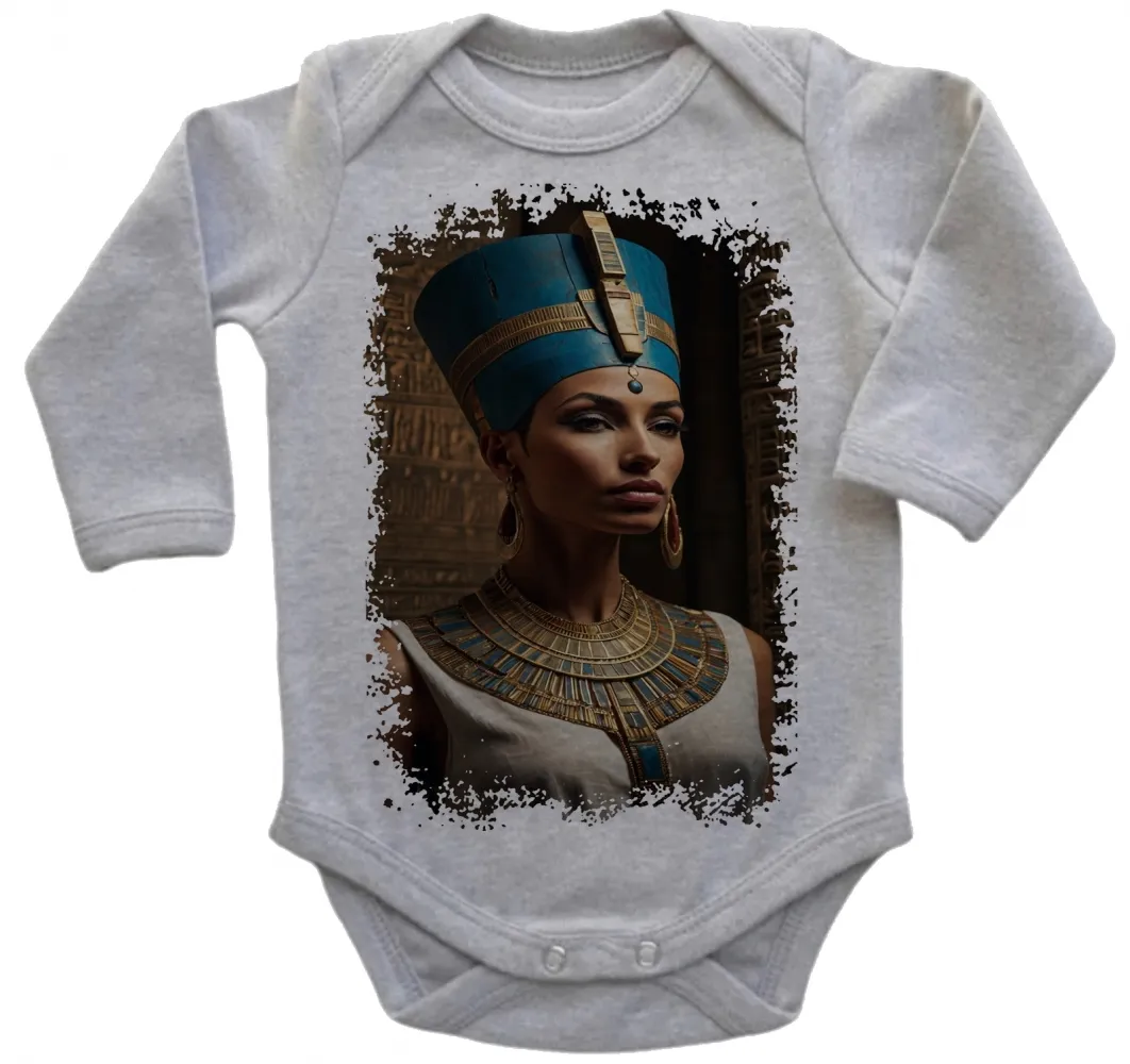 Body Bebê Infantil roupa criança Nefertite egito piramides Imagem