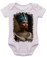 Body Bebê Infantil roupa criança Nefertite egito piramides - Foto 3