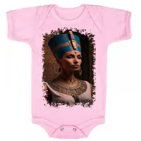 Body Bebê Infantil roupa criança Nefertite egito piramides - Foto 4