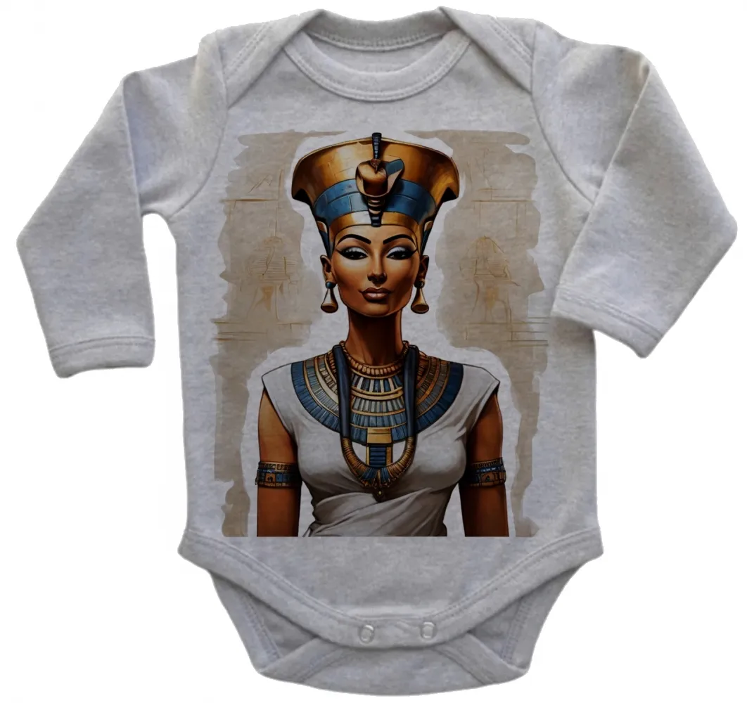 Body Bebê Infantil roupa criança Nefertite egito rainha cleopatra Imagem