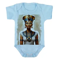Body Bebê Infantil roupa criança Nefertite egito rainha cleopatra - Foto 2