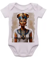 Body Bebê Infantil roupa criança Nefertite egito rainha cleopatra - Foto 3