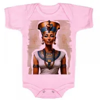 Body Bebê Infantil roupa criança Nefertite egito rainha cleopatra - Foto 4