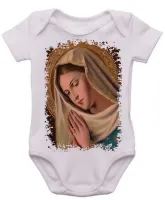 Body Bebê Infantil roupa criança Nossa senhora Aparecida Mãe - Foto 3