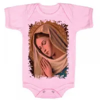 Body Bebê Infantil roupa criança Nossa senhora Aparecida Mãe - Foto 4