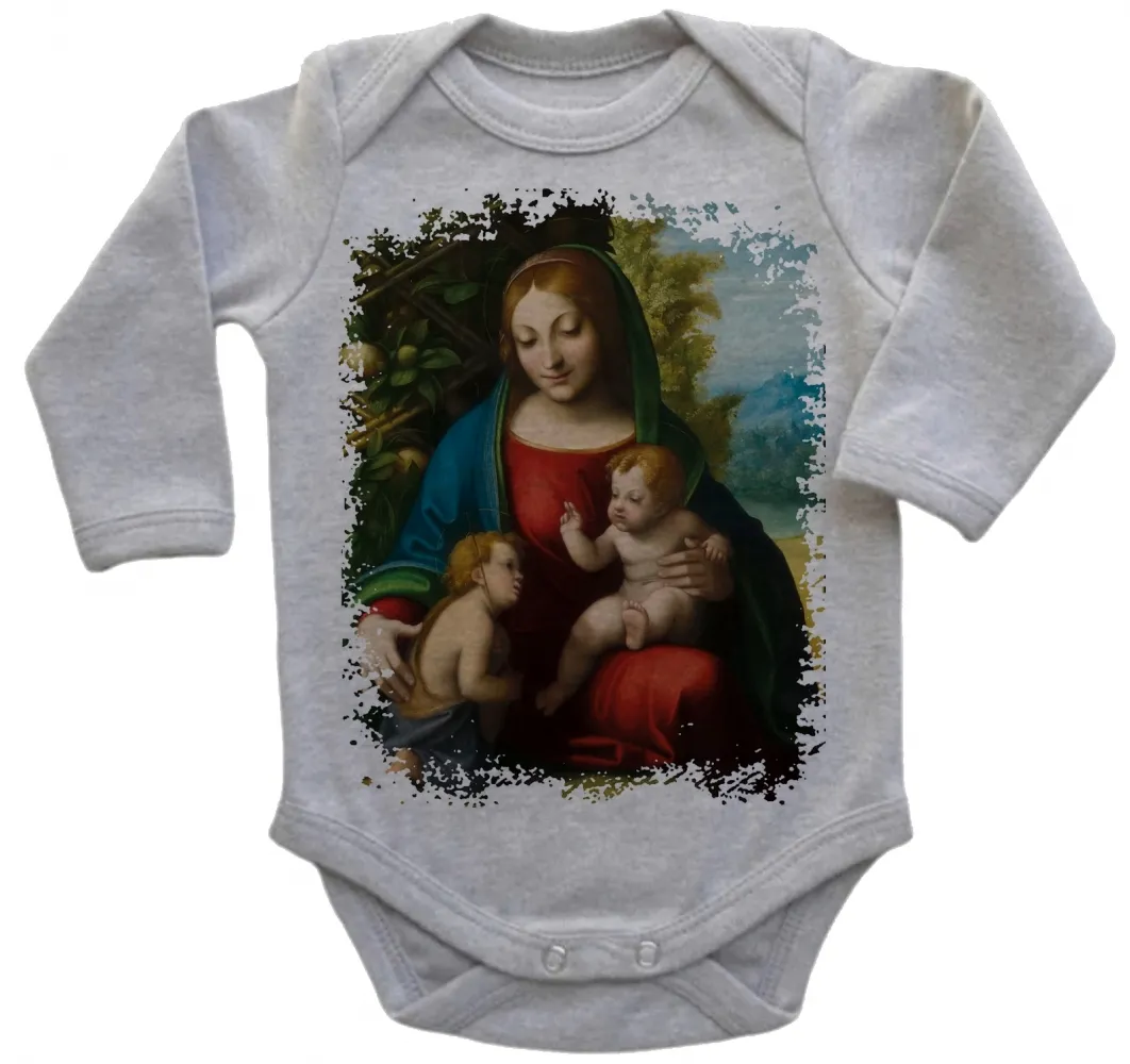 Body Bebê Infantil roupa criança Nossa Senhora Jesus João batista Imagem