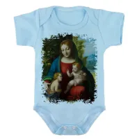 Body Bebê Infantil roupa criança Nossa Senhora Jesus João batista - Foto 2