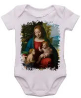 Body Bebê Infantil roupa criança Nossa Senhora Jesus João batista - Foto 3