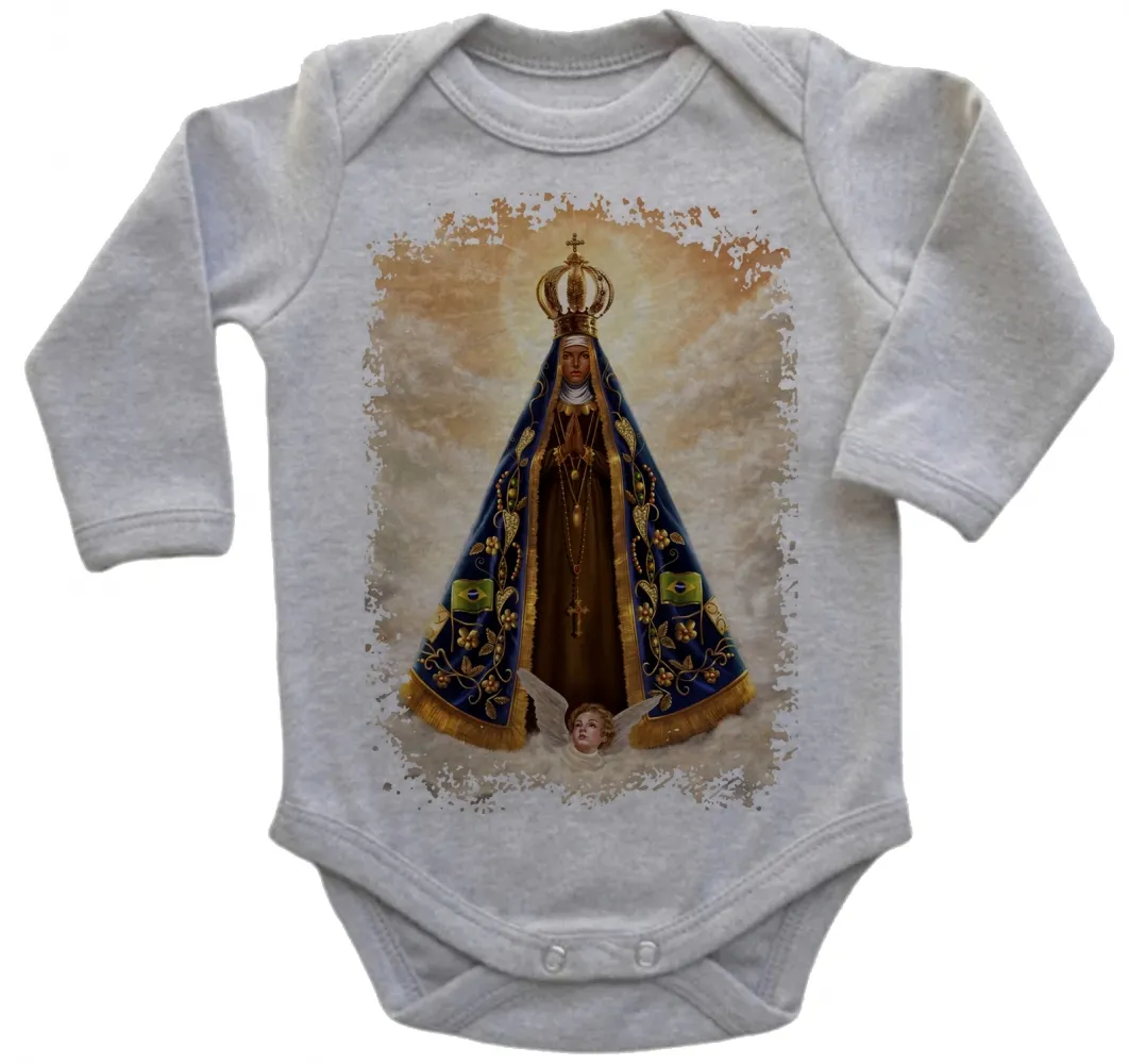 Body Bebê Infantil roupa criança Nossa Senhora Jesus Rainha