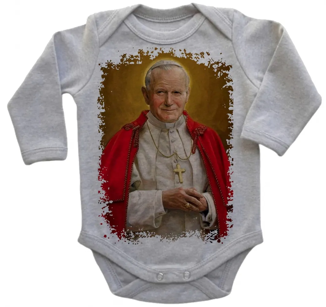 Body Bebê Infantil roupa criança Papa João Paulo Jesus Cristo