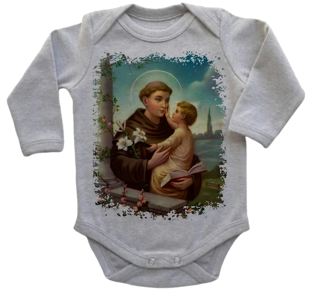 Body Bebê Infantil roupa criança Santo Antonio Jesus Cristo