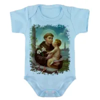 Body Bebê Infantil roupa criança Santo Antonio Jesus Cristo - Foto 2