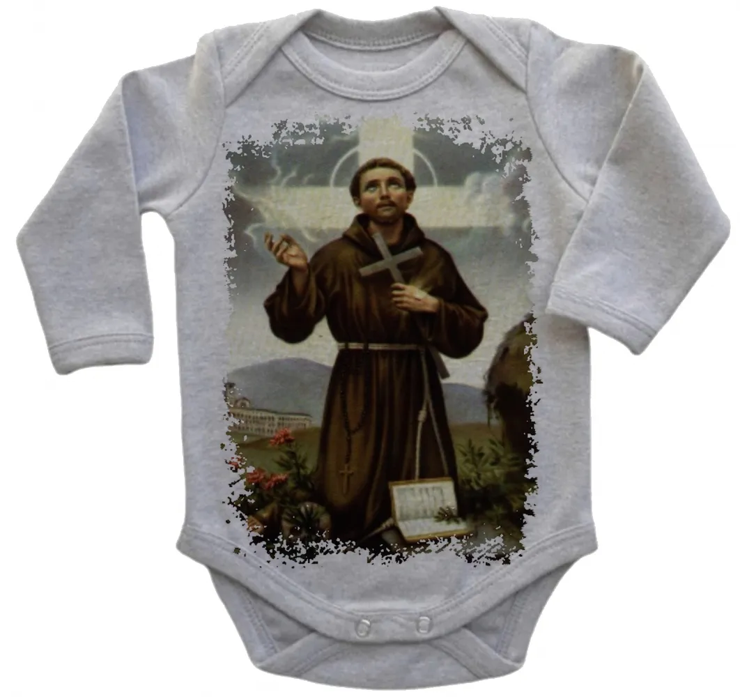 Body Bebê Infantil roupa criança São Francisco Assis Jesus Cristo