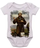 Body Bebê Infantil roupa criança São Francisco Assis Jesus Cristo - Foto 3