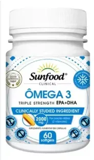 Omega 3 Epa + Dha 2000mg 120 Cápsulas Sunfood Original