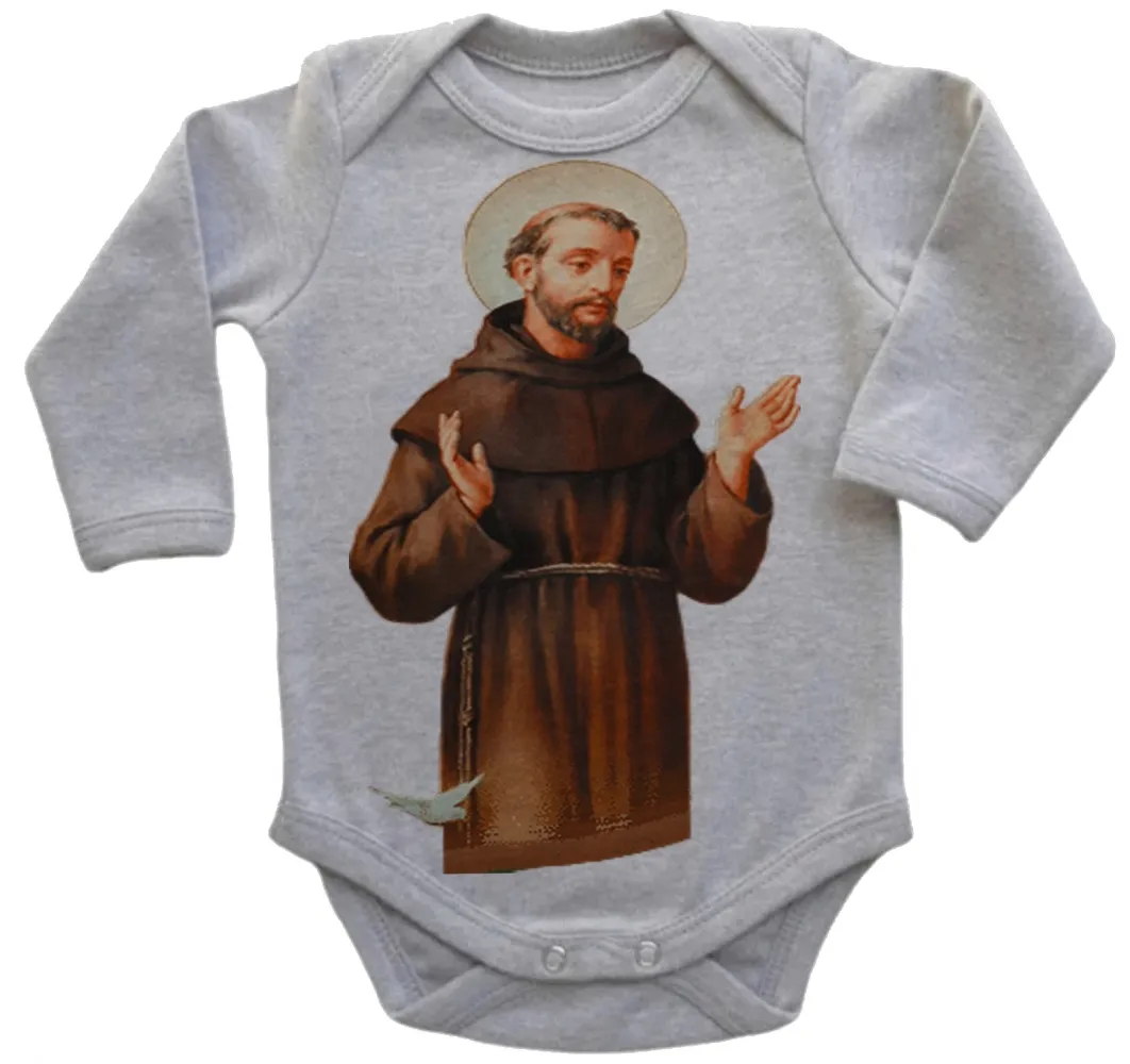 Body Bebê Infantil roupa criança São Francisco Jesus Cristo