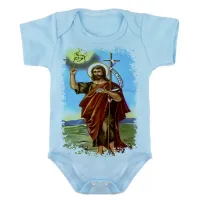 Body Bebê Infantil roupa criança São João Batista Jesus Cristo - Foto 2