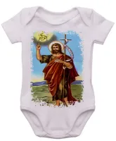 Body Bebê Infantil roupa criança São João Batista Jesus Cristo - Foto 3
