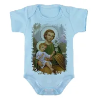 Body Bebê Infantil roupa criança São Jose Jesus Cristo - Foto 2
