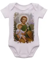 Body Bebê Infantil roupa criança São Jose Jesus Cristo - Foto 3