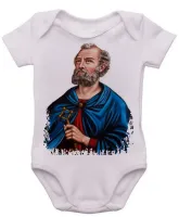 Body Bebê Infantil roupa criança São Pedro Jesus Cristo - Foto 3