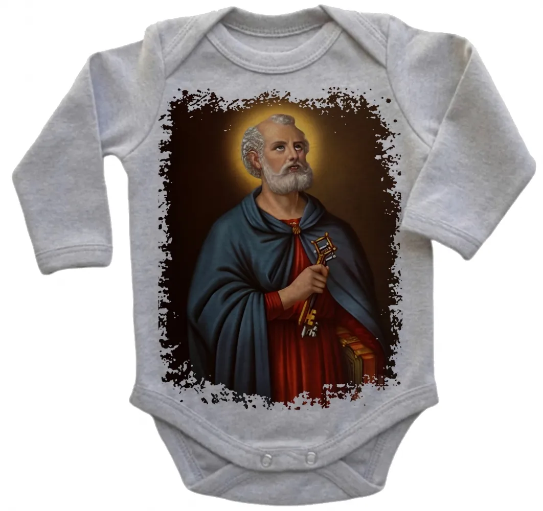 Body Bebê Infantil roupa criança São Pedro Santo Jesus Cristo