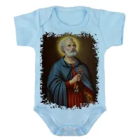 Body Bebê Infantil roupa criança São Pedro Santo Jesus Cristo - Foto 2