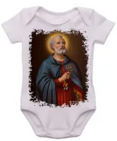 Body Bebê Infantil roupa criança São Pedro Santo Jesus Cristo - Foto 3