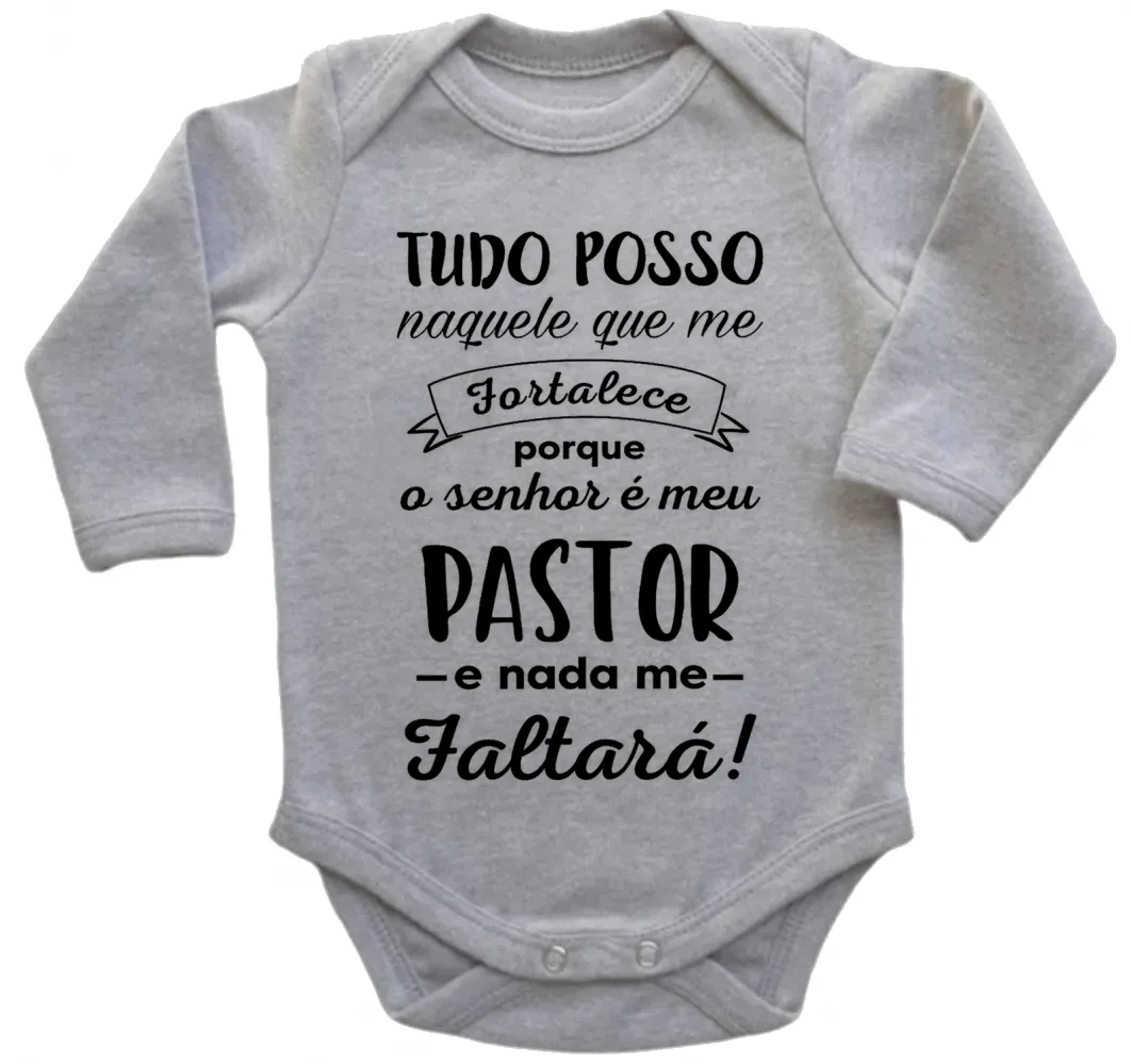 Body Bebê Infantil roupa criança Senhor meu Pastor Jesus Cristo