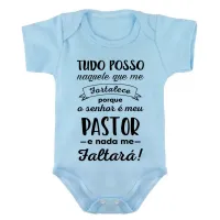 Body Bebê Infantil roupa criança Senhor meu Pastor Jesus Cristo - Foto 2