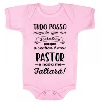 Body Bebê Infantil roupa criança Senhor meu Pastor Jesus Cristo - Foto 4
