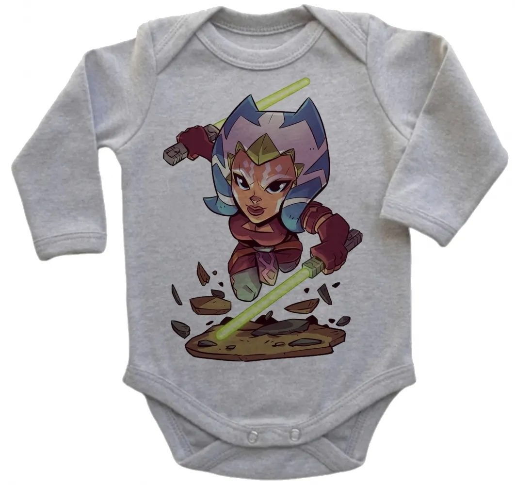 Body Bebê Infantil roupa criança Ahsoka Jedi Star Wars mulher