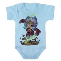 Body Bebê Infantil roupa criança Ahsoka Jedi Star Wars mulher - Foto 2