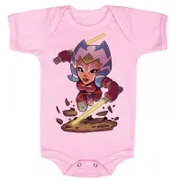 Body Bebê Infantil roupa criança Ahsoka Jedi Star Wars mulher - Foto 4