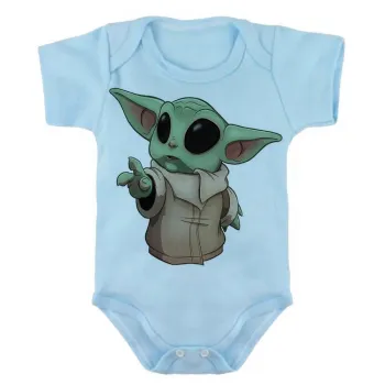 Body Bebê Infantil roupa criança baby grogu yoda star wars mandalorian - Foto 2